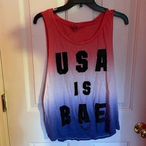 Muscle tank. USA is BAE.